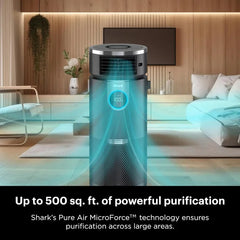 QWShark HC451 3-in-1 Clean Sense Air Purifier,Heater;Fan,Oscillating,Captures 99.98% of Particles for Clean Air,Dust,Smoke