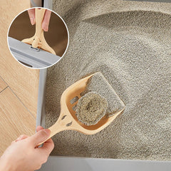 Large Portable Cat Litter Box Cat Feces Easy Clean And Install Pet Toilet With Anti-Splash And Plastic Spoon Removable With Rais