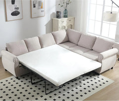 Sleeper Sofa Bed, Pull Out Couch with Mattress,Modern Comfy L Shape Sofa Couch, Living Room Furniture for Apartment, Studio,