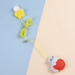 Doorway Cat Toys Batting Practice Cat Toy Jump Exercise Interactive Toy Door Rope Toy Funny Cat Teaser Stick With Catnip Felt