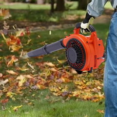 Handheld Leaf Blower 25.4CC 2-Stroke Commercial Gas Powered Grass Lawn Yard Garden Snow Dust Blowing Cleaning Tools 7500Rpm 90dB