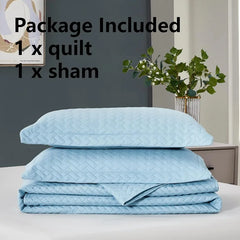 Lightweight Bedspread Ultrasonic  Pattern Light Coverlet for All Season Comforter Bedding Decor - 3 Piece Bed Cover Sets