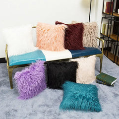 Fur Pillowcase Cushion Cover Decorative Long Hair Pillow Plush Case New Luxury Series Style Faux Throw Cushion Decor