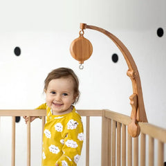 Baby Wooden Gym Frame Rocket Model Newborn Activity Gym Frame Hanging Pendant Rattle Toys For Baby Education Montessori Toys