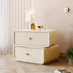 Bedside Table.360 Degree Rotation, Night Stand with 2 Drawer, Nightstands, Bedside Table End Table for Bedroom Living Room