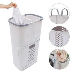 3 Tier Laundry Hamper Holder Dirty Clothes Washing Storage Basket Storage Cart