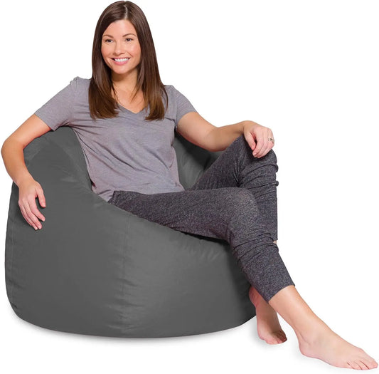 Beanbags Bean Bag Chair, X-Large-48in, Heather Gray