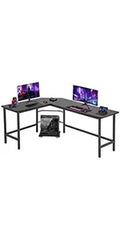 Gaming Desk Computer Desk 47 Inch Home Office Desk Extra Large Modern Ergonomic Black PC Table Gamer Workstation with Cup