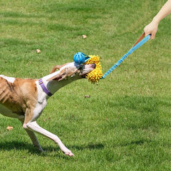 Dog Tug Toy Fun Squeaky Dog Chew Toys Pet Supplies Puppy Rope Toy With Elastic Drawstring Interactive Puppy Teething Toy For