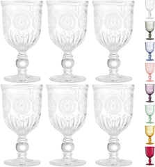 Cup Set Wine Glasses 6-piece Set of Smoked Glass Goblets Glassware Made From 100% Dishwasher-safe Stained Glass Goblets Kitchen