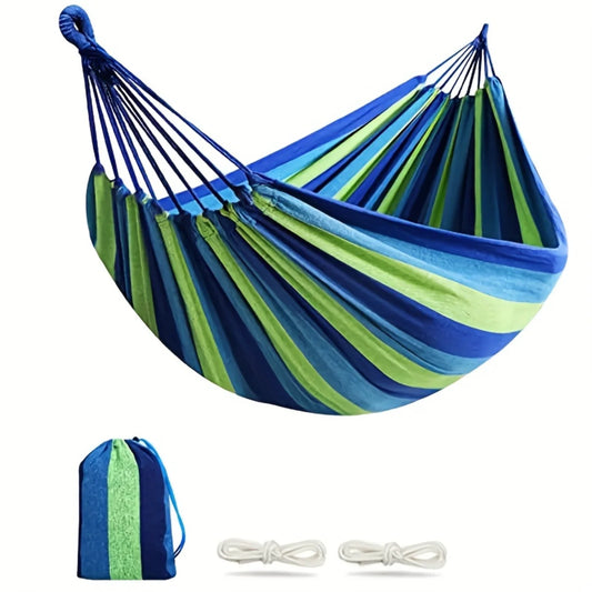 Heavy-Duty Portable Hammock With Easy-Setup Tree Straps - Up To 450lbs, Ideal For Camping & Patio - Travel Bag Included