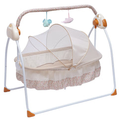 Electric Baby Bassinet Sleeper 5-speed Automatic Rocking Baby Rocker Bluetooth Connection + Timing Adjustable