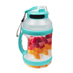 2l Rechargeable Blender, Fresh Fruit Juicer, USB Portable Juicer Bottle- Blue