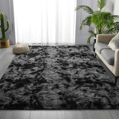 Large Shag Area Rugs 9 x 12, Tie-Dyed Plush Fuzzy Rugs for Living Room, Ultra Soft Fluffy Furry Rugs for Bedroom, Indoor Carpet