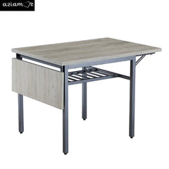 Folding Dining Table, 1.2 inches thick table top, for Dining Room, Living Room, Grey, 63.2'' L x 35.5'' W x 30.5'' H. 