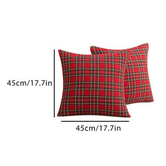 Pillow Cases Christmas Scottish Tartan Plaid Cushion Covers Bed Sofa Pad Party Decor Throw Pillow Cover Holiday Decors 45/50cm