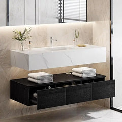 60 Inch Floating Vanity ,Bathroom Wall Mounted Bathrooms Storage Cabinet Single Integrated Set ,Bathroom Vanity Sink Set