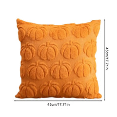 Pumpkin Fall Pillow Covers 45 X 45 Cm Throw Pillow Covers Soft Plush Pillowcase for Home Sofa Couch Halloween Decor