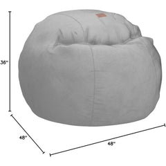 Chenille Bean Bag Chair, Convertible Chair Folds from Bean Bag to Lounger, As Seen on Shark Tank, Charcoal - Queen Size