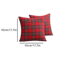 Pillow Cases Christmas Scottish Tartan Plaid Cushion Covers Bed Sofa Pad Party Decor Throw Pillow Cover Holiday Decors 45/50cm