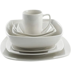 Kitchen Dinnerware Set Porcelain Chip and Scratch Resistant Dinnerware Plates, Bowls, and Mugs Sets