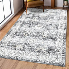 Living Room Area Rug 8 10 Large Washable Rug Vintage Rug Boho Distressed Area Rug Oriental Area Rug Floor Carpet Living  Bedroom