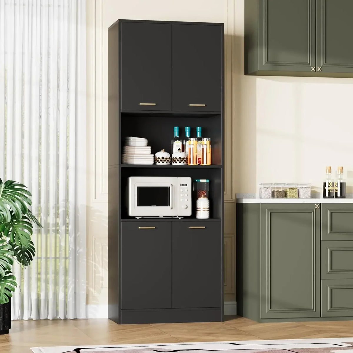 Cabinets.Kitchen Pantry Cabinet,71Tall Cupboard Pantry Cabinet with Doors andAdjustable ShelvesFreestandingUtilityStorageCabinet