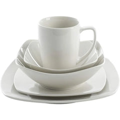 Kitchen Dinnerware Set Porcelain Chip and Scratch Resistant Dinnerware Plates, Bowls, and Mugs Sets