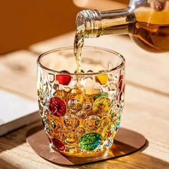 350ml Crystal Color Whiskey Cup Coffee Cups Whisky Liquor Wine Glass Water Glassware X027