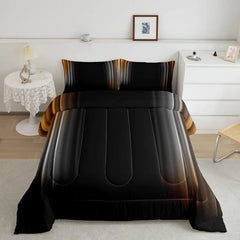 Comforter Set Kids Teens Dark Blue and Black Striped Bedding Bed Set Decor Modern Fashion Comforter Inner Fill Bedroom