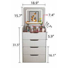 3 in 1 Vanity Desk with Plip Top Mirror, Small Make Up Vanity Set  Makeup Vanity with Drawers, Dressing Table for Bedroom