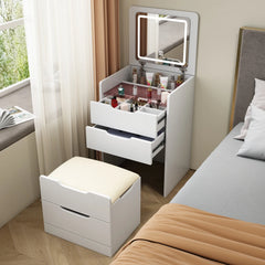 3 in 1 Vanity Desk with Plip Top Mirror, Small Make Up Vanity Set  Makeup Vanity with Drawers, Dressing Table for Bedroom