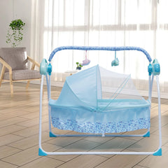 5 Gears Electric Auto-Swing Baby Crib Cradle Sleep Bed Infant Rocker+Net Music Bluetooth Music Adjustable+ Mat