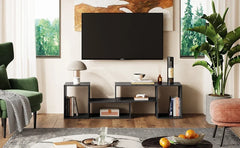 Deformable TV Stand up to 75 Inch TV, Modern Entertainment Center with 3 Pieces Cabinets