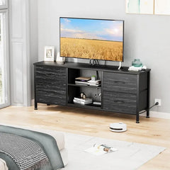 Dresser TV Stand, Wide Dressers & Chests of Drawers with Charging Station & 4 Drawers Storage for 50 inch TV, Media