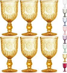 Cup Set Wine Glasses 6-piece Set of Smoked Glass Goblets Glassware Made From 100% Dishwasher-safe Stained Glass Goblets Kitchen