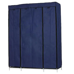 5-Layer 12-Compartment Non-woven Fabric Wardrobe Portable Closet Navy (133x46x170cm)