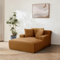 Oversized Chaise Lounge Chair Indoor, Upholstered Modern Sofa Couch with Throw Pillows and Armrests,Comfy Sleeper Chair