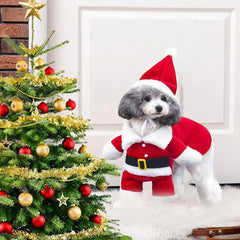 Dog Santa Costume Funny Pet Cosplay Clothes Santa Claus Funny Dog Cat Costumes For Christmas New Year Holiday Pet Clothes