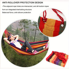 Heavy-Duty Portable Hammock With Easy-Setup Tree Straps - Up To 450lbs, Ideal For Camping & Patio - Travel Bag Included