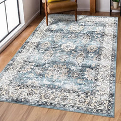 Living Room Area Rug 8 10 Large Washable Rug Vintage Rug Boho Distressed Area Rug Oriental Area Rug Floor Carpet Living  Bedroom