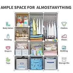 Dresser, Kids Closet Organizers, Portable Kids Wardrobe for Closet, Bedroom, Nursery, Cubby, Cabinet, Clothes, Dress, Baby