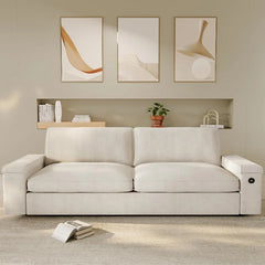 Modern Sofas Couches for Living Room, Comfy Couch with Extra Deep Seats, Oversized Loveseat Sofa with Storage and 2 USB C