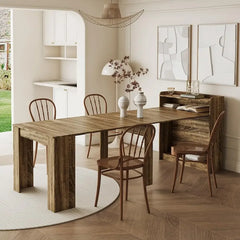 Dining Table for 2-10 People, Large Extendable Dining Room Table for Kitchen Living Room, Rectangle Kitchen Table