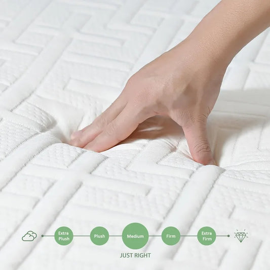 Twin Mattress, 8 Inch Green Tea Memory Foam Mattress in a Box, Medium Firm Twin Size Mattress