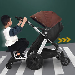 Integrated Stroller Board Universal 2in1 Stroller Ride Board Buggy Wheeled Board Seat Pedal Trolley auxiliary pedal