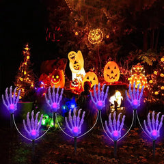 2024 Halloween Garden Lights Skeleton Hand Solar Powered Scary Halloween Decorations Outdoor Waterproof Yard Ornament For Home