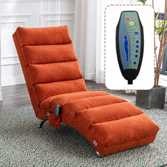 Chaise Lounge Chair Indoor, Upholstered Massage Chair with 5 Modes, Ergonomic Electric Recliner Chair, Modern Long Lounger