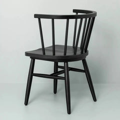 Dining chair Black wooden chair