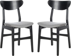 Home Lucca Retro Black Dining Chair, Wood, Set of 2